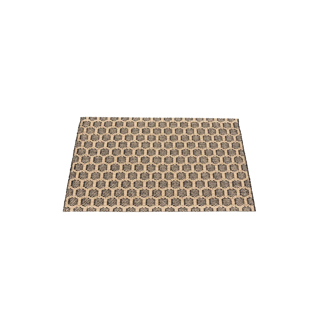 Wendbarer Kunststoffteppich MIMI Black/Beige 70x50 cm