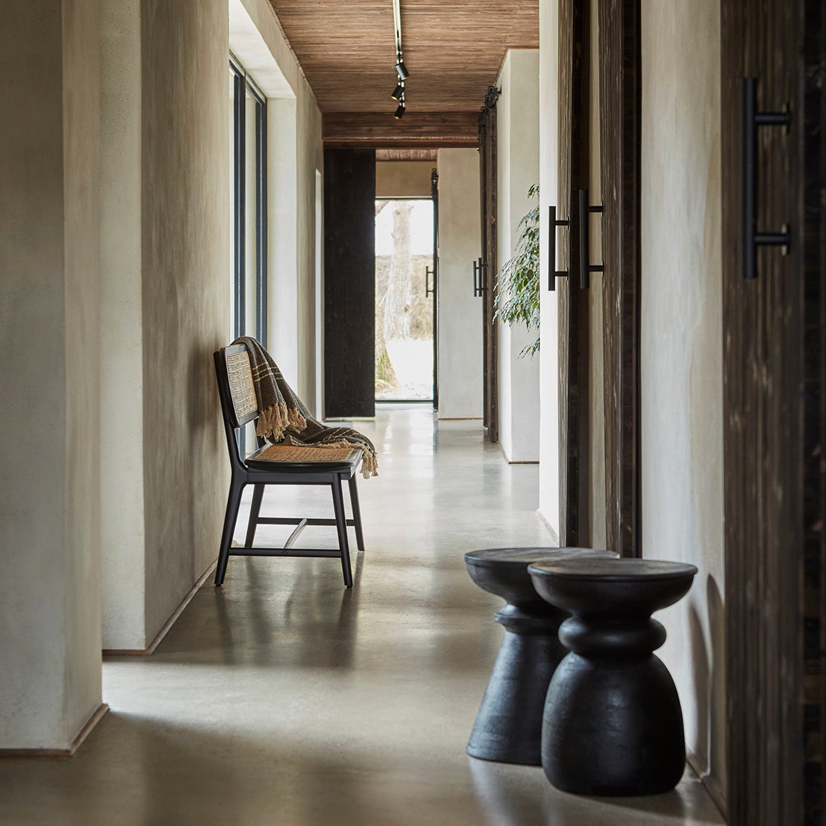  PORTLAND Hocker, Schwarz