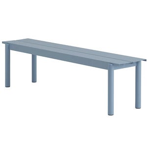 Linear Steel Bank 170x34 cm Pale Blue 