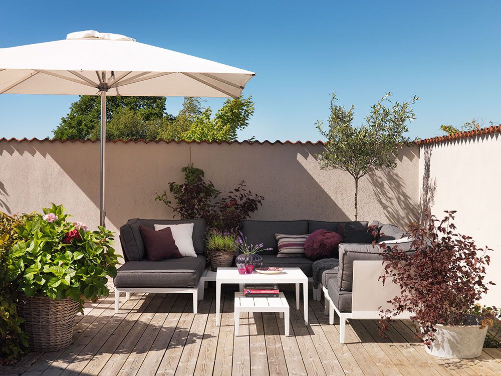 Mackenzie Eckstück weiß Aluminium