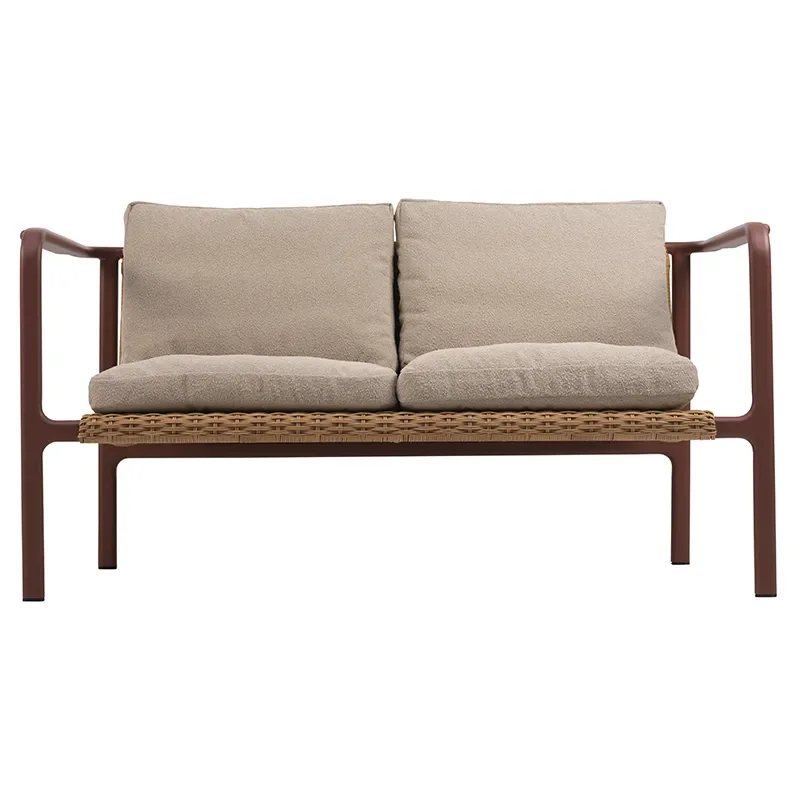 Motty 2-Sitzer-sofa     Zin Red / Teddy Beige