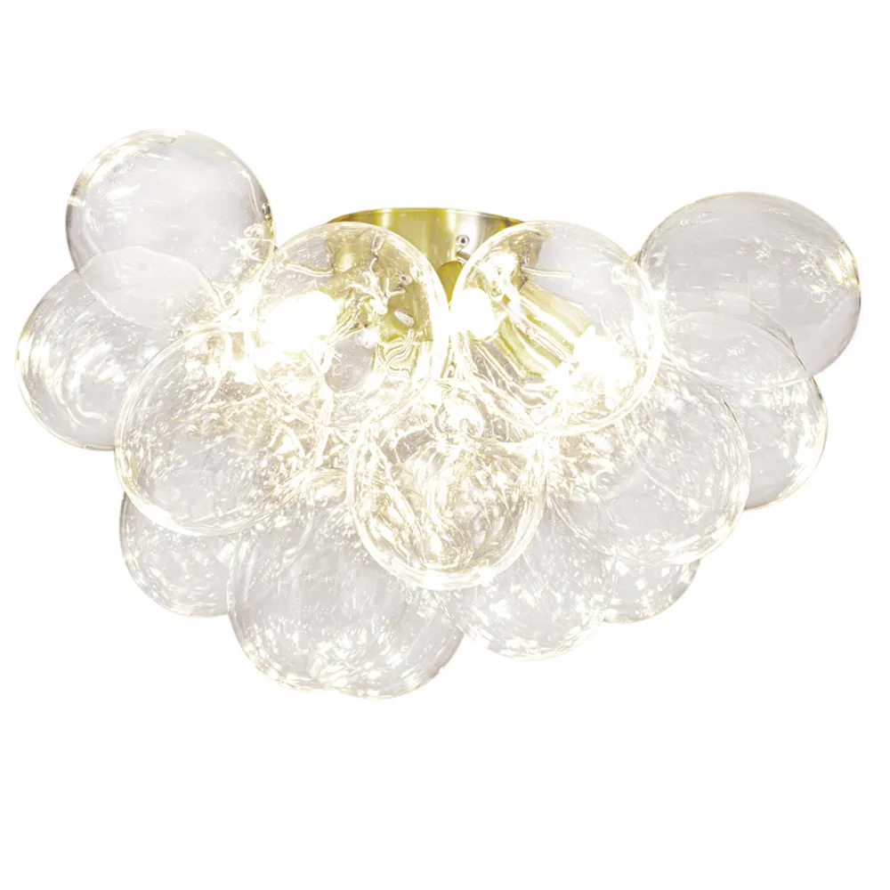 Bruttodecke Ø50cm Messing/Klarglas