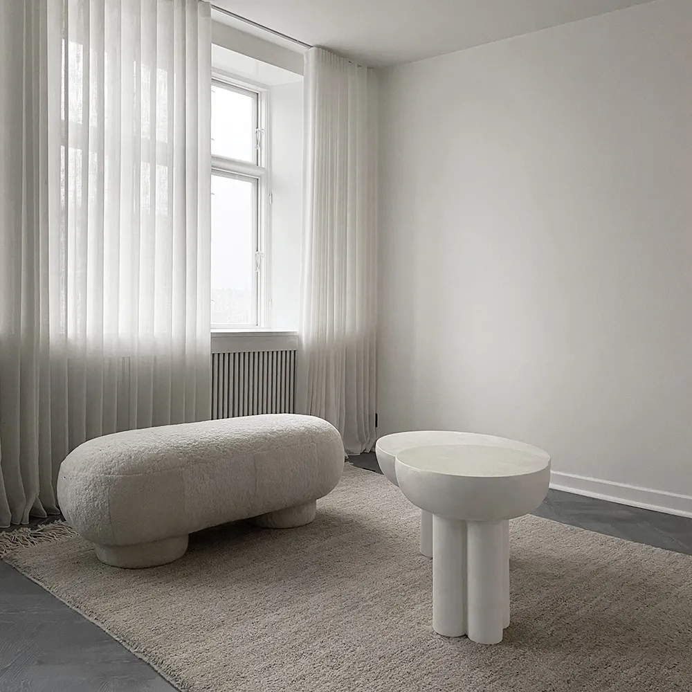 Crown Table, Tall - Bone White