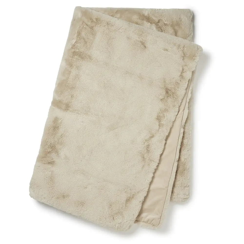 Skinnwille, Fluffy Decke Beige