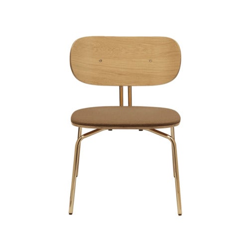 Curious Loungesessel Eiche/Messing Sugar Brown