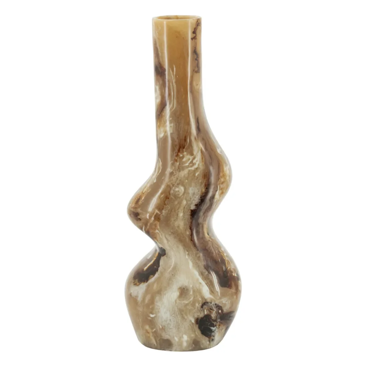 Stonea 3 Vase 21x18x59 cm Kunstharz braun