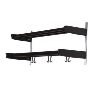 Meja Hutablage 90 cm 2 Einlegeböden Eiche schwarz gebeizt