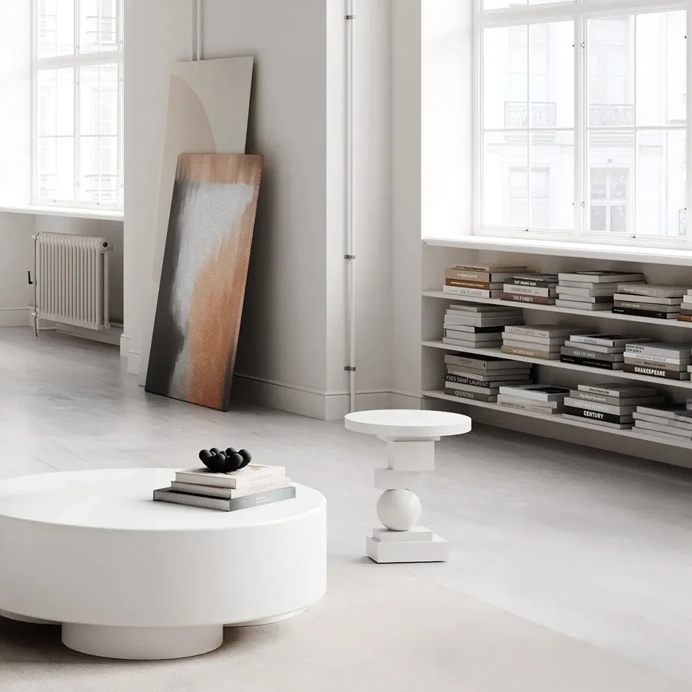 Artist Beistelltisch – Knochenweiß