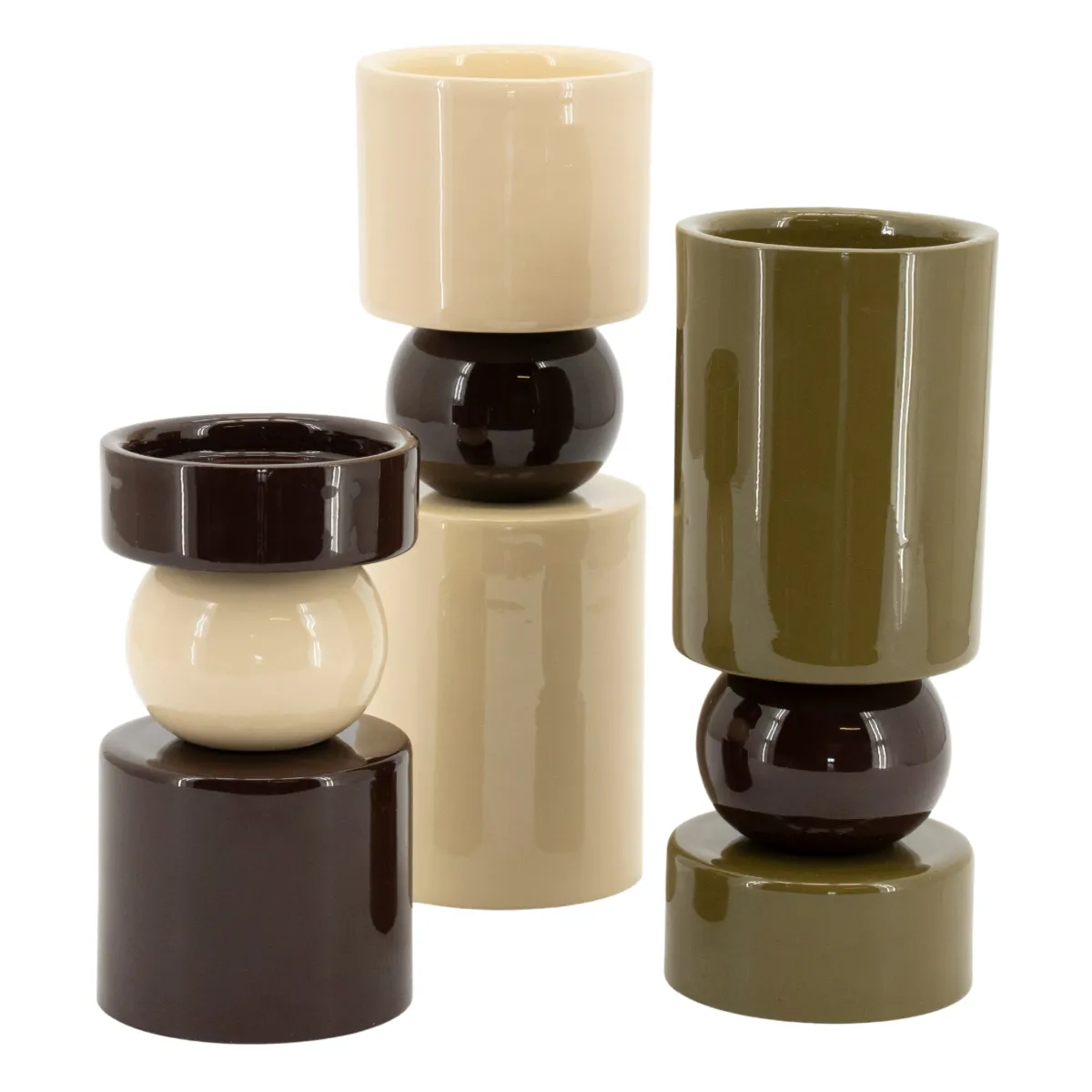 Shapix (set of 3) 9x9x15 cm Eisen Multicolour