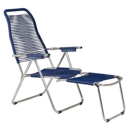 Spaghetti Fußstütze blau matt Aluminium