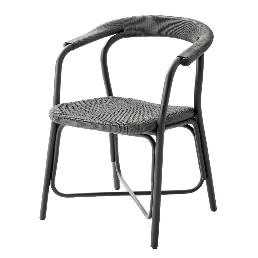 Noble Sessel Schwarz Rattan