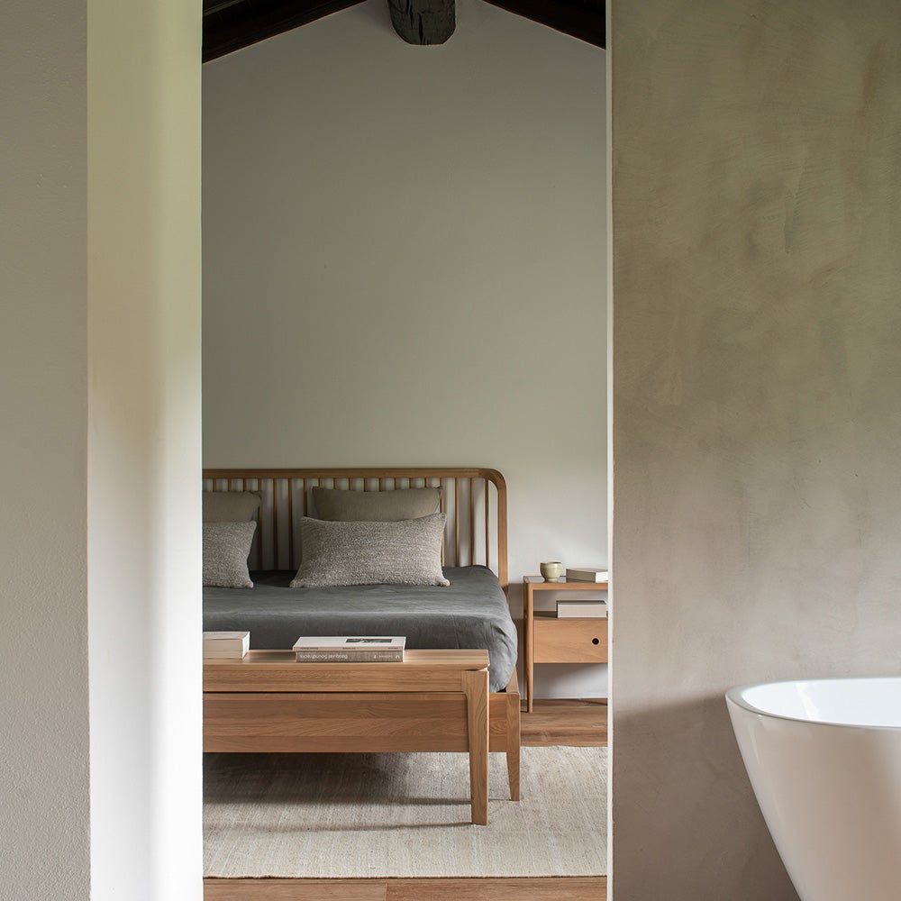 Bok Bank Teakholz lackiert 35x146 cm