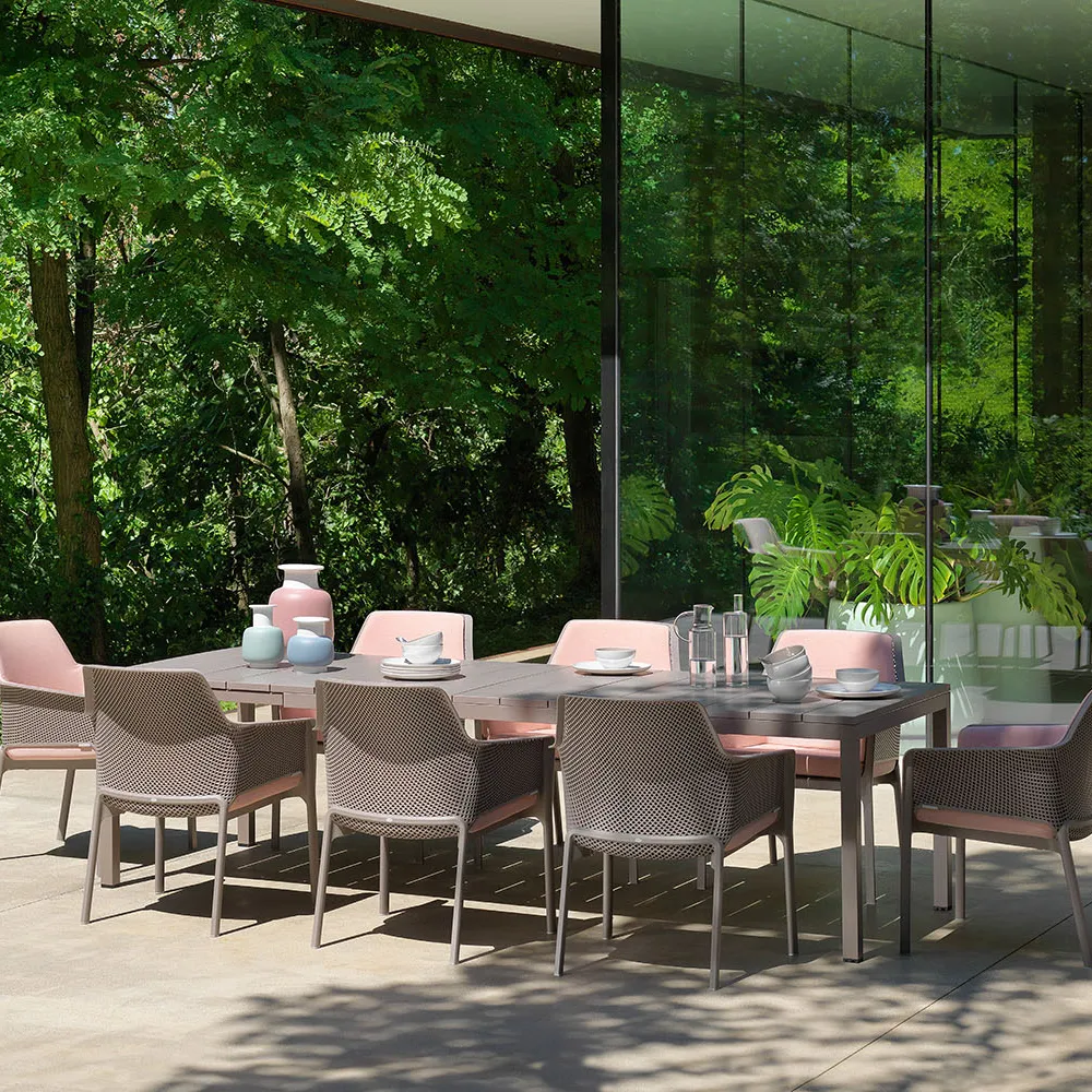 Rio Esstisch 210/280x100cm Tortora