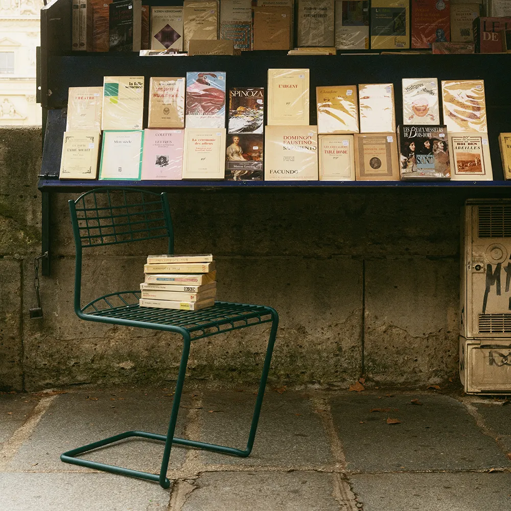 Stuhl High Tech Blue green