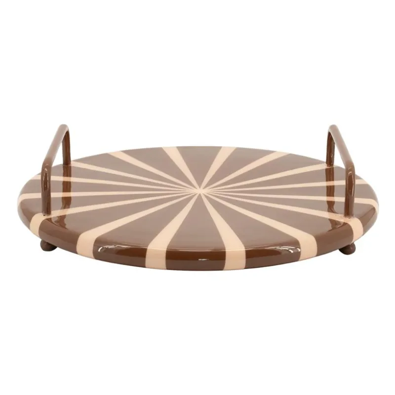Toffy Tablett 40x40x10 cm Eisen Braun