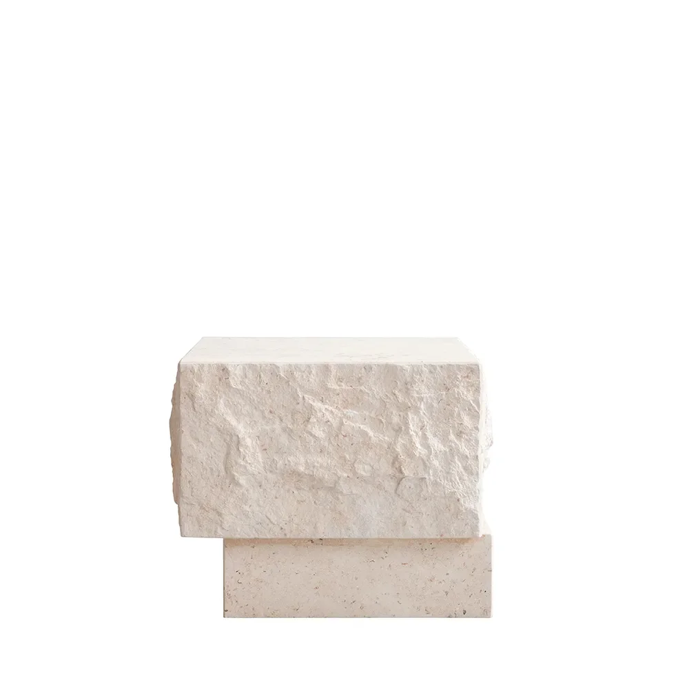Temple Couchtisch, niedrig – Limestone