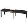 SM107 Esstisch 101x160-316-368 cm Schwarz lackierte Eiche