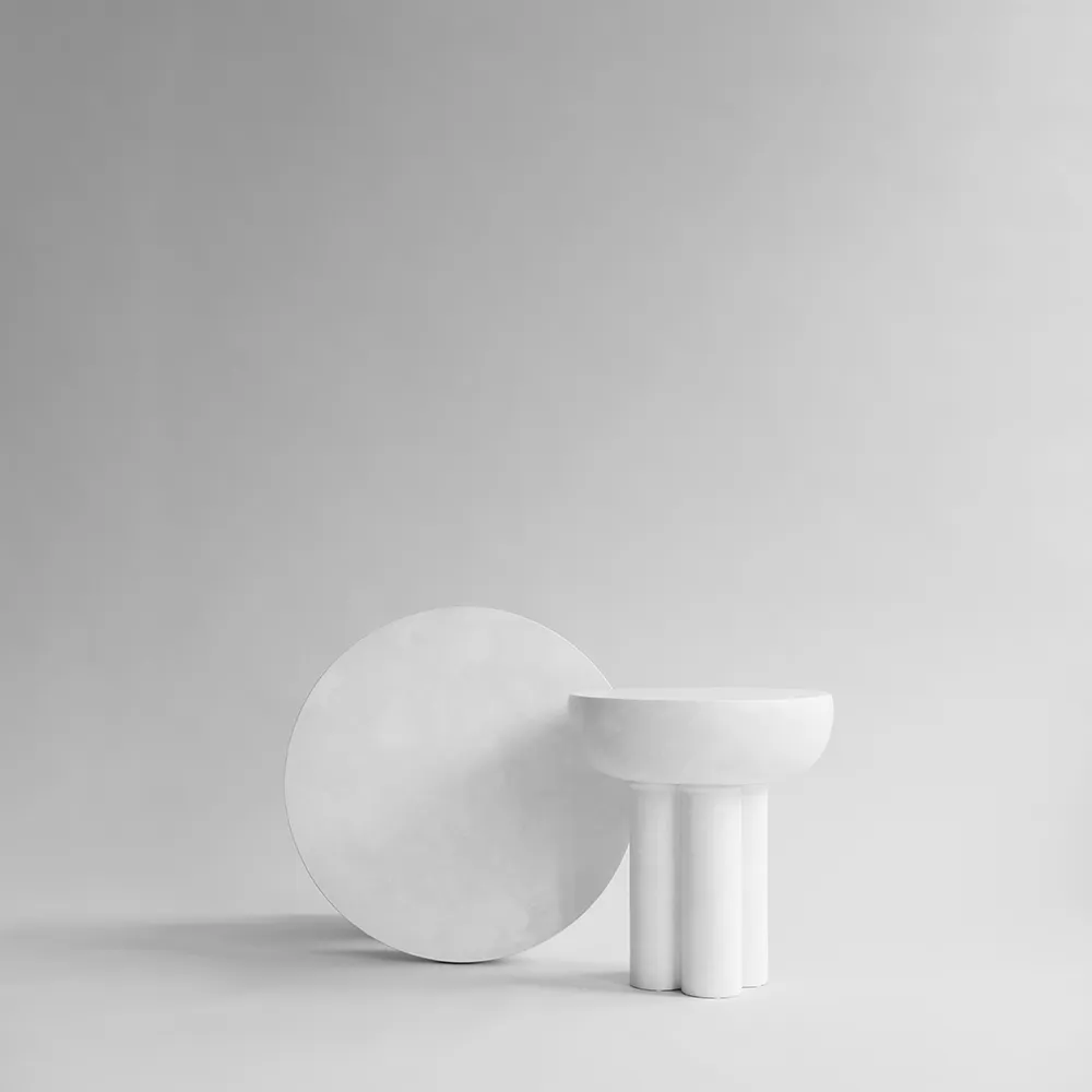 Crown Couchtisch niedrig – Knochenweiß