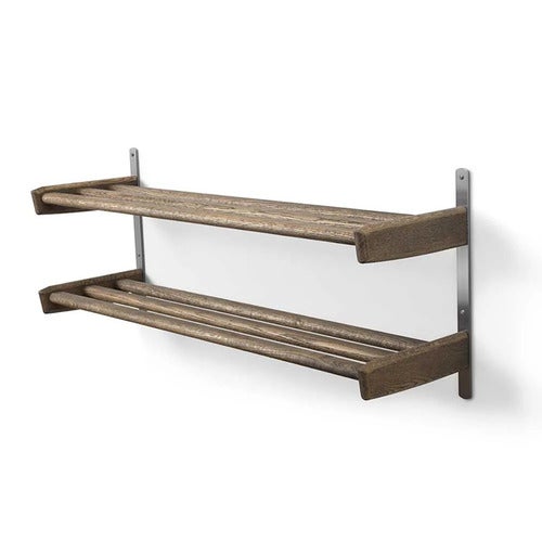 Meja Schuhregal 90 cm 2 Fachböden Eiche geräuchert