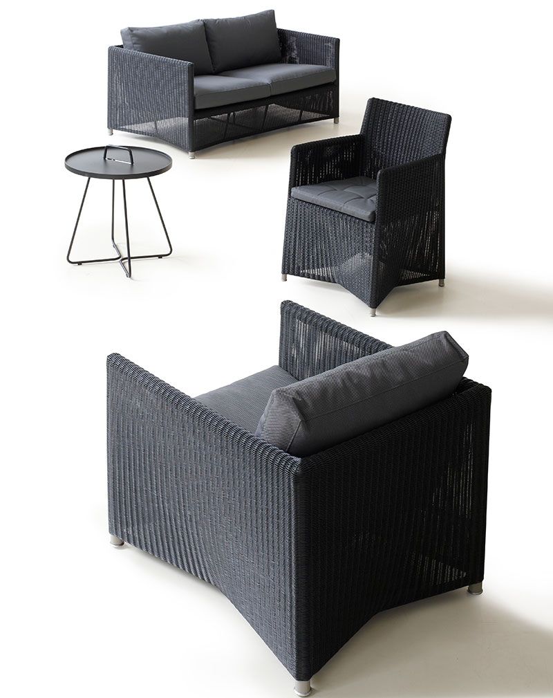 Diamond 2 Sitzer Sofa Graphit