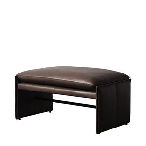 HARLEM Leder-Fußhocker-Espresso
