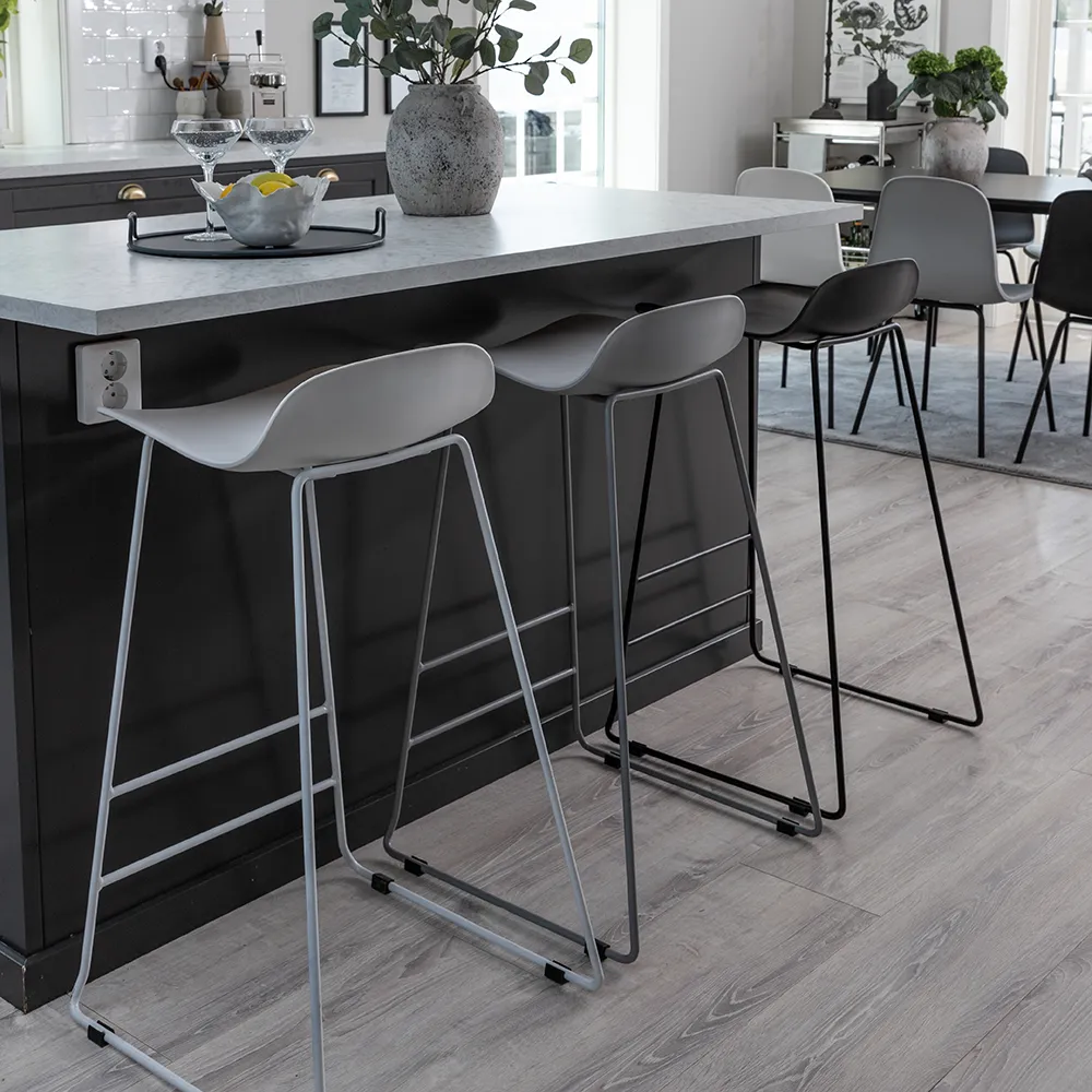 Wave Barhocker grau 2er-Pack 