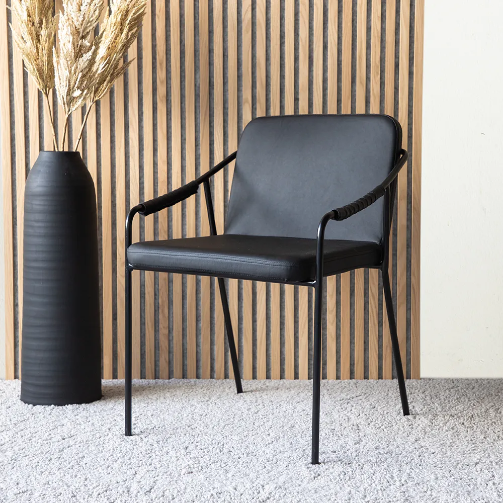 Tvist Dining Chair Schwarz PU 2er-Pack