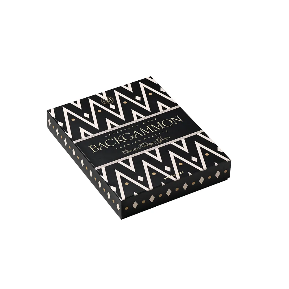 Backgammon Lackiert Black