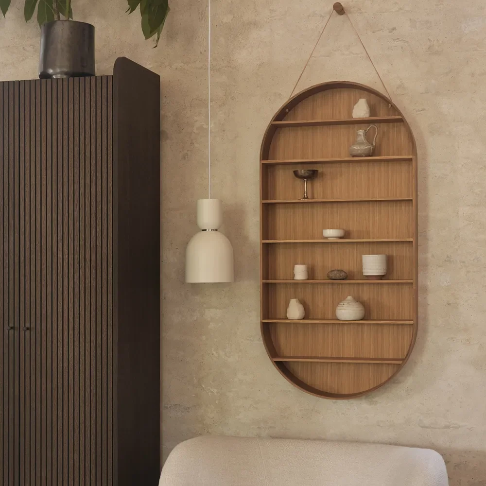 Oval Dorm Regal - Oiled Oak