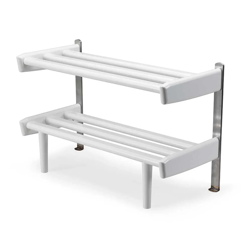 Meja Schuhregal Floor 59 cm Birke weiß lackiert