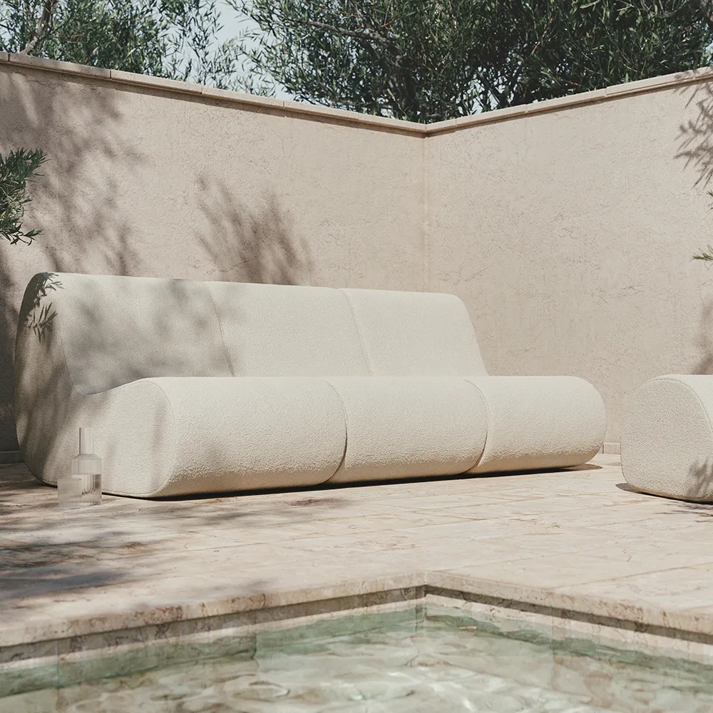 Rouli Sessel Bouclé Off-white