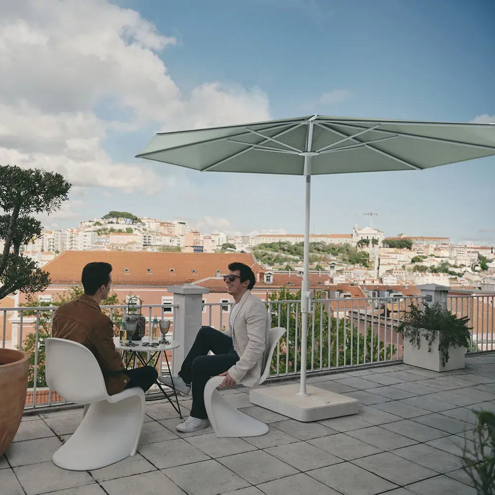 Twist 270 cm sonnenschirm matt white Kat.4 403 Carmine