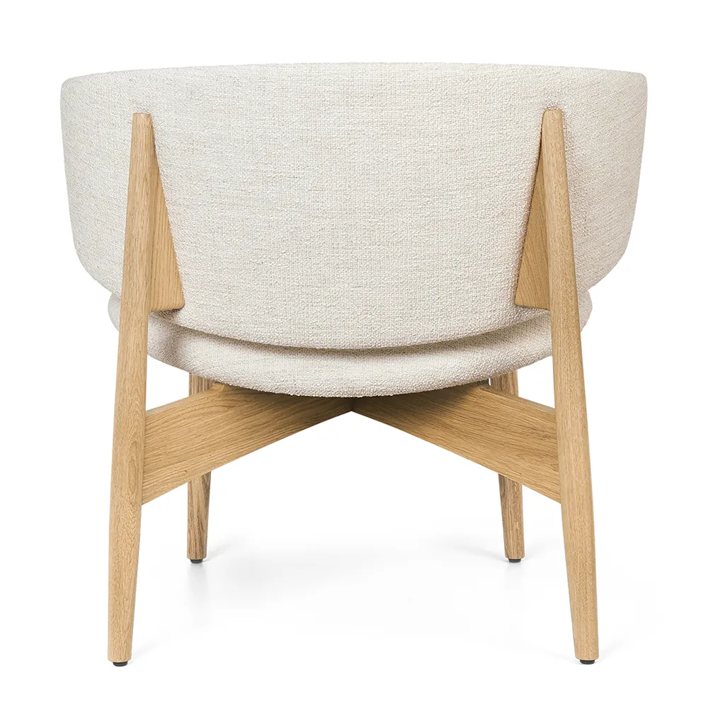 Herman Lounge Sessel Boucle - Oak/Off-white