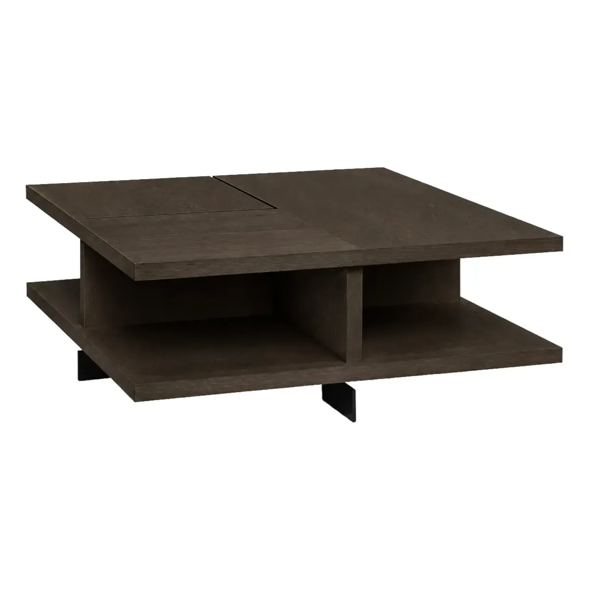 Quadratischer Couchtisch Quinn US brown