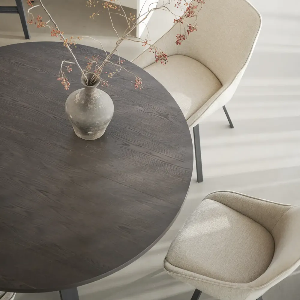 Maddock Esstisch Ø135 cm braune eiche