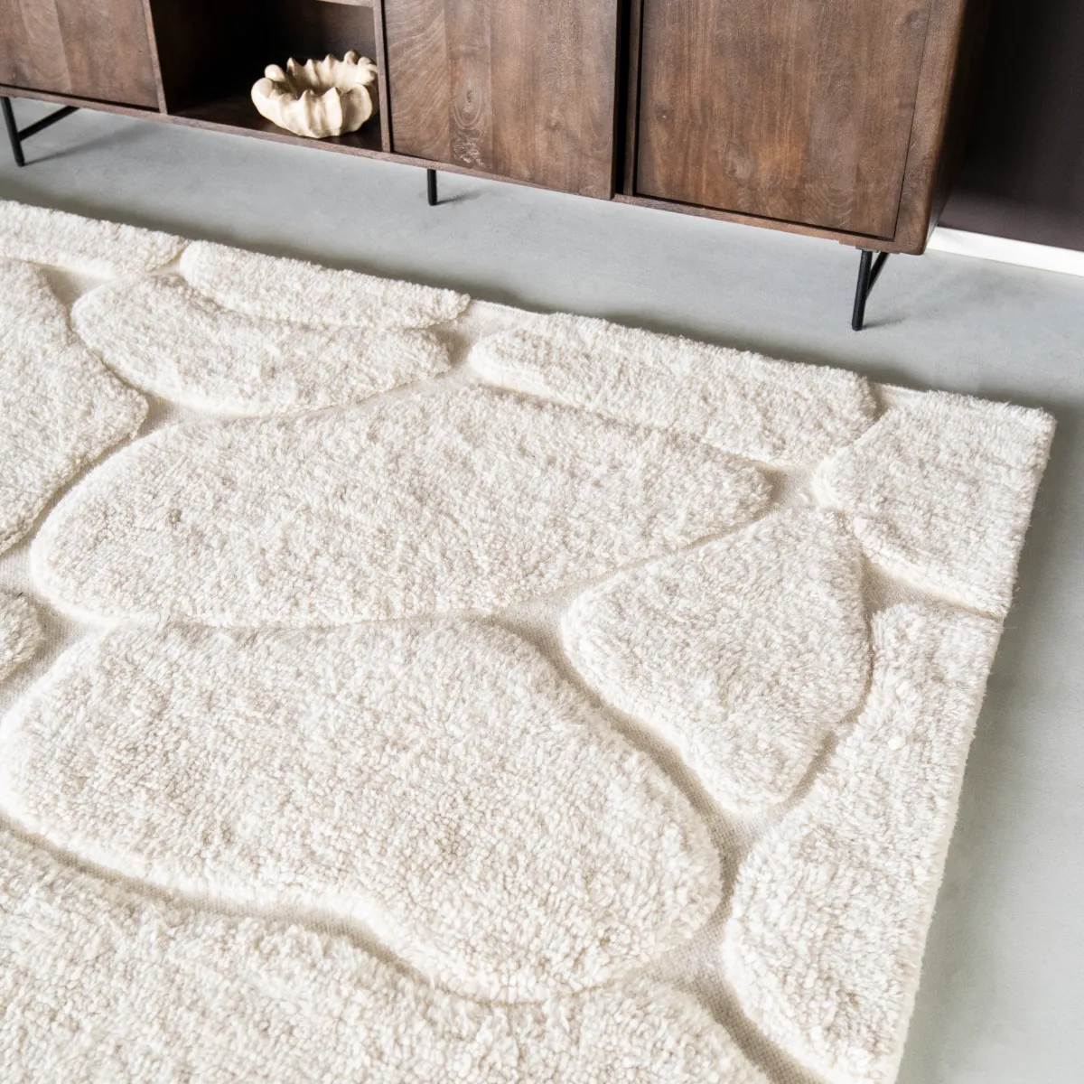 Teppich Kala 160x230 cm Off-White