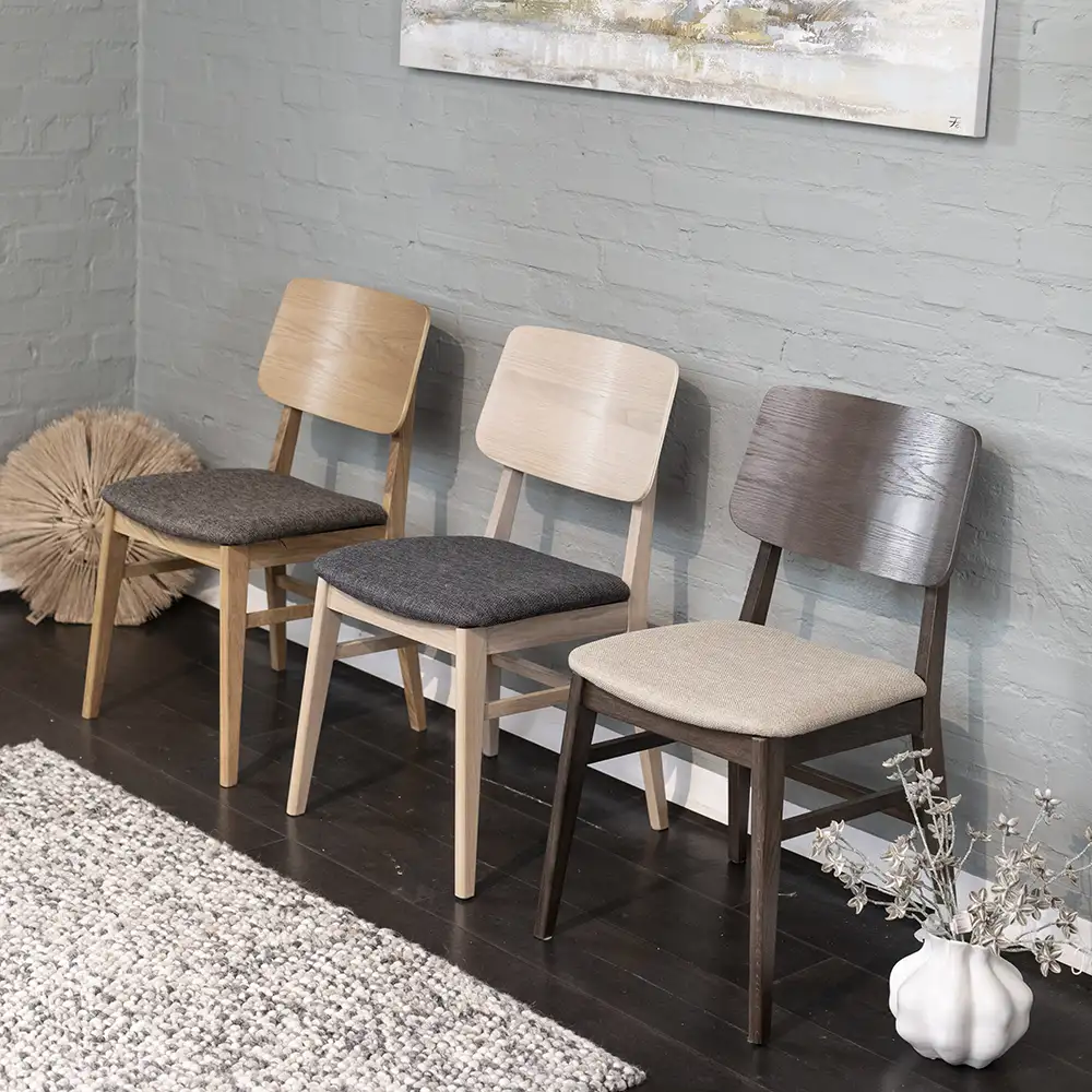 Stevie Dining Chair Eiche geölt/braun 2er-Pack