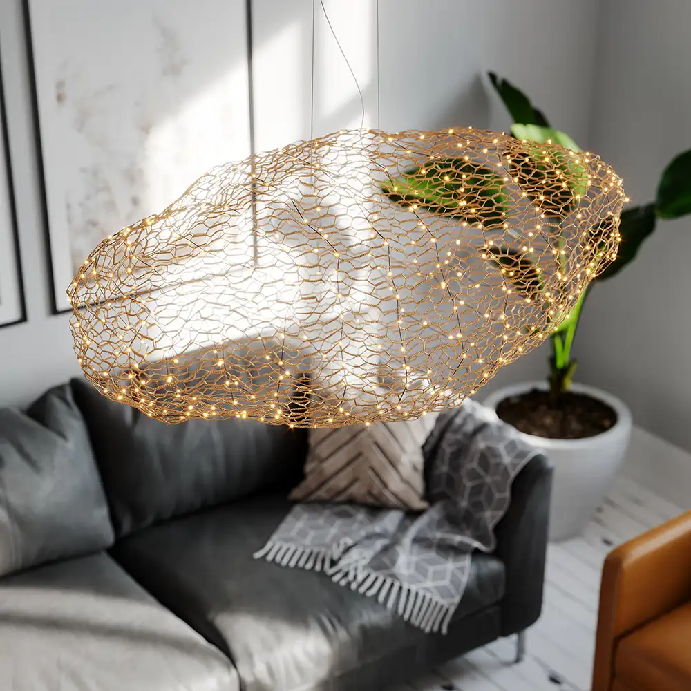 Hayden Deckenleuchte L115cm Gold