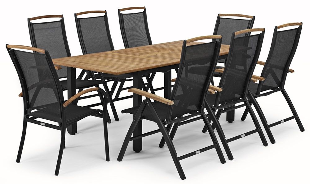 Nydala Sessel Schwarz/Schwarz Teak 