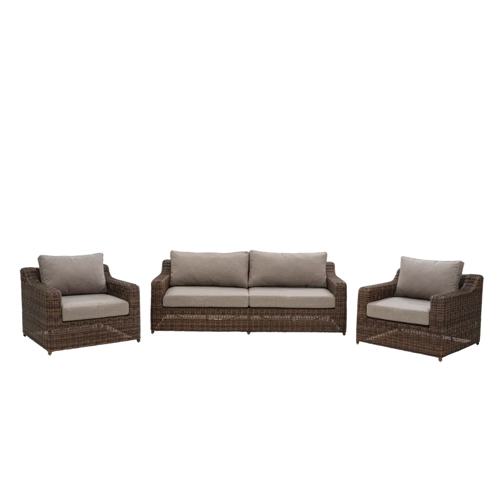 Glendon 3-sitzer-sofa  Dark brown / Soft moose