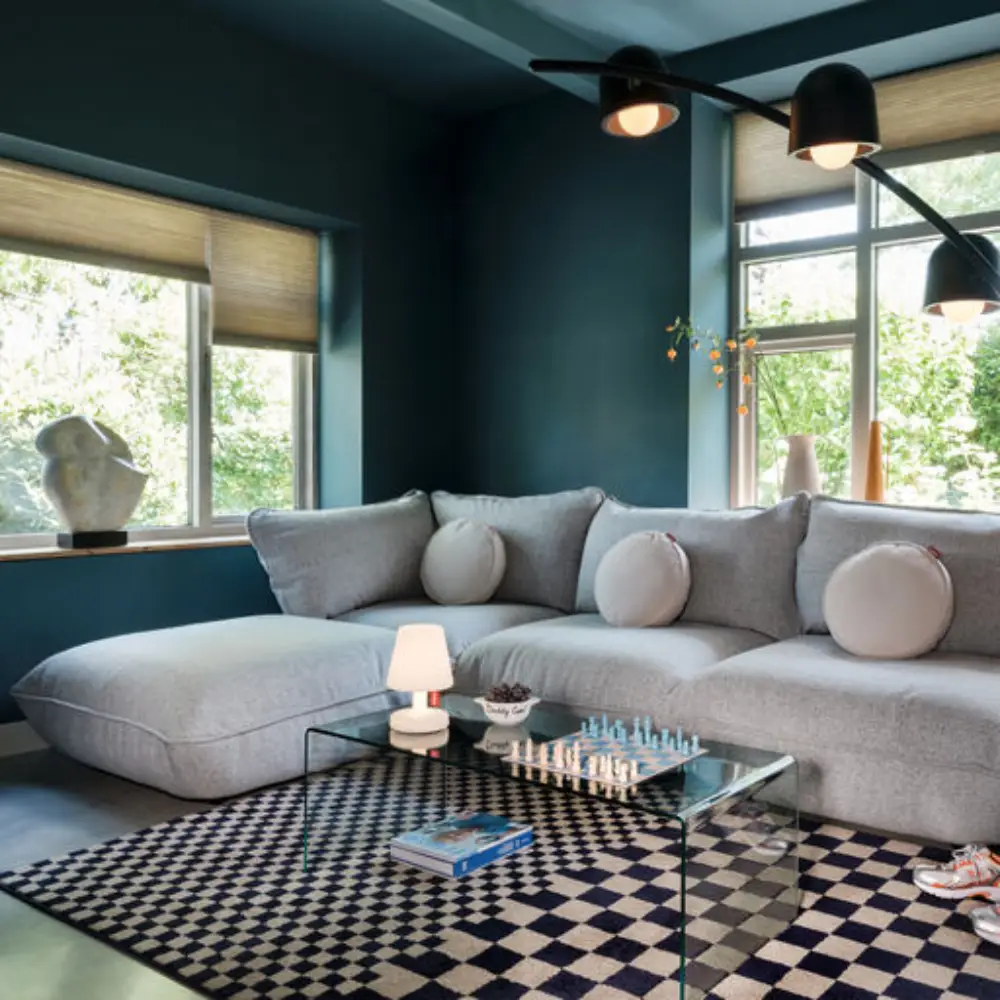 sumo fußbank boucle recycled grey