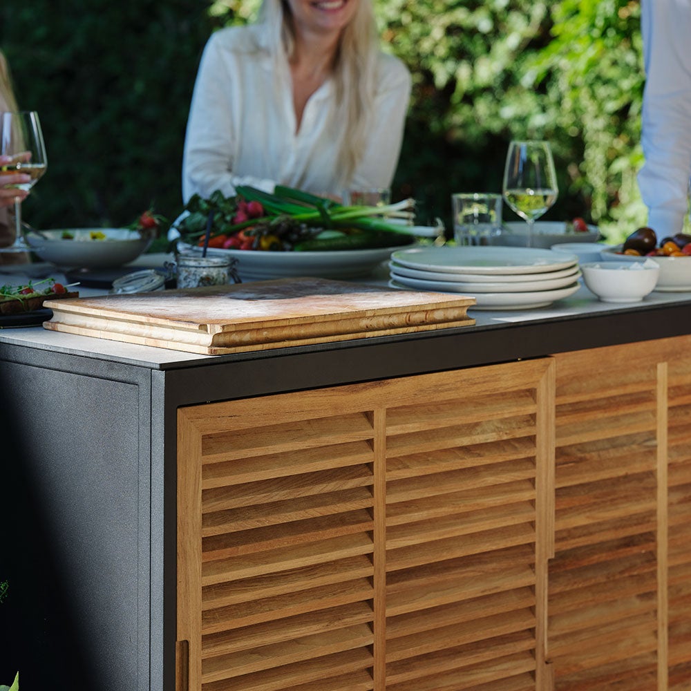 Fornax Küchenzeile groß schwarz/grau