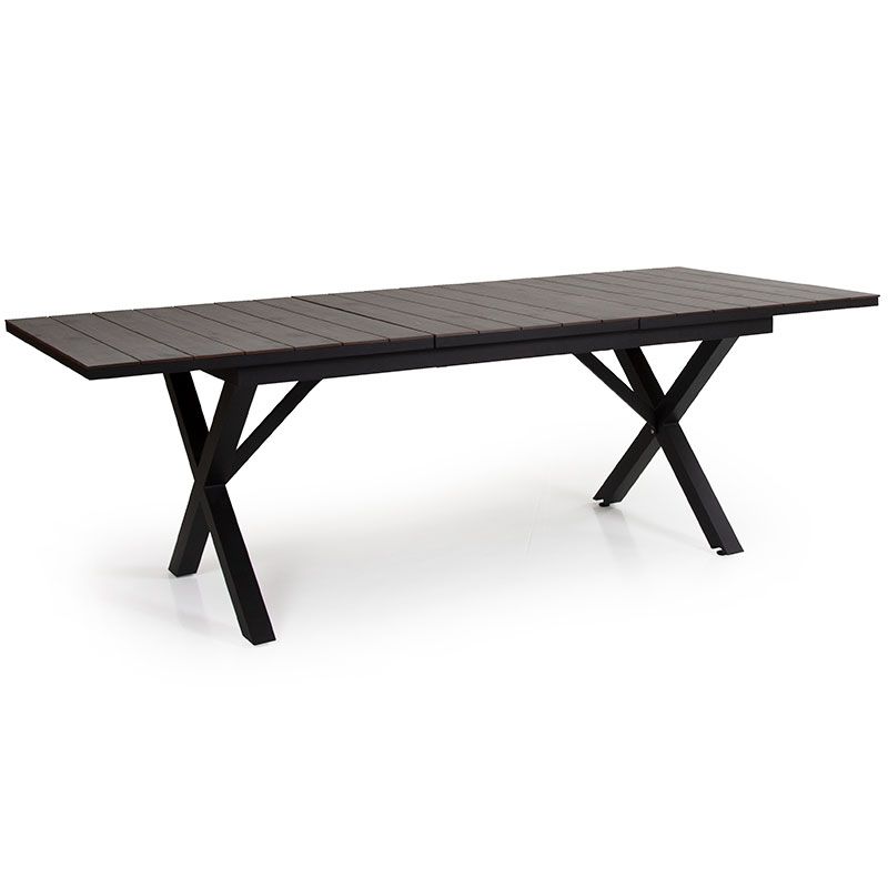 Hillmond Ausziehtisch 100x166-226 cm schwarz/grau