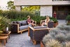 Angle Lounge Sofa Teak inkl. grauem Air Touch Kissenset