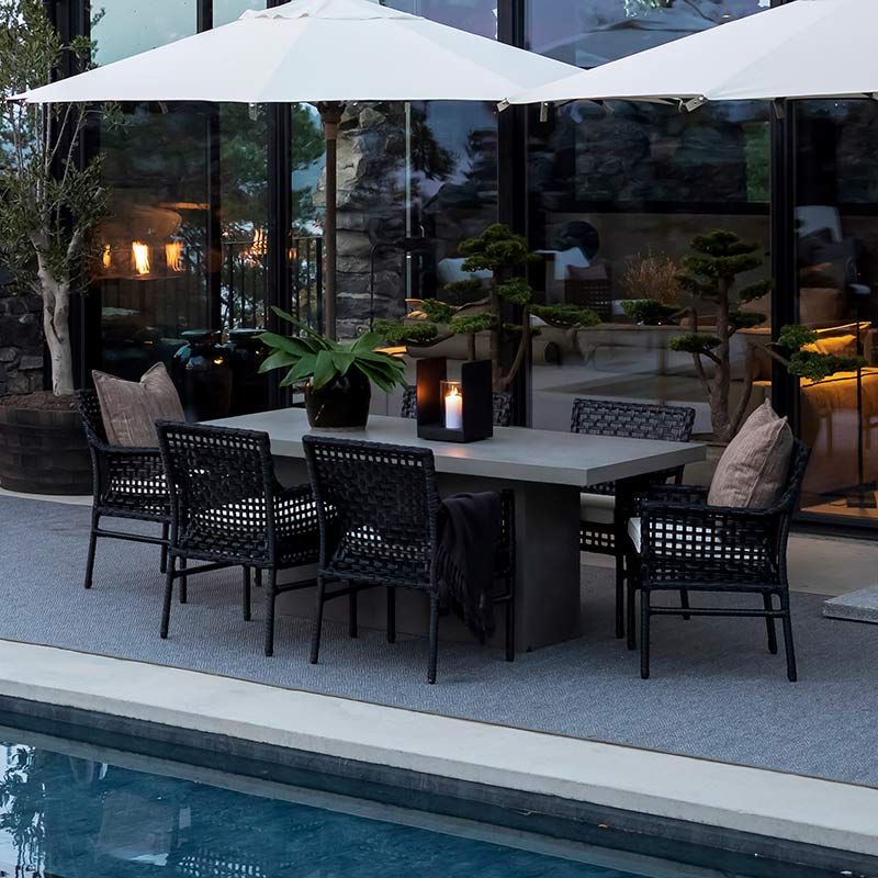 Sessel Santa Monica Rattan Schwarz exkl. Kissen