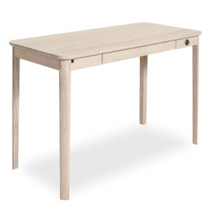 Sm131 Schreibtisch Eiche Massiv Weiß Öl 115X55X74Cm 
