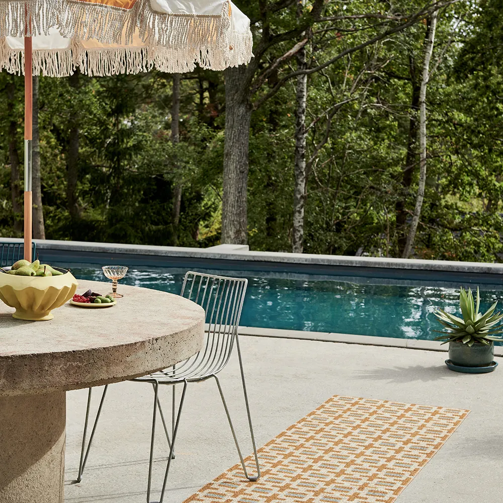 Tom teppich Ochre/Cream/Sage 70 x 240 cm