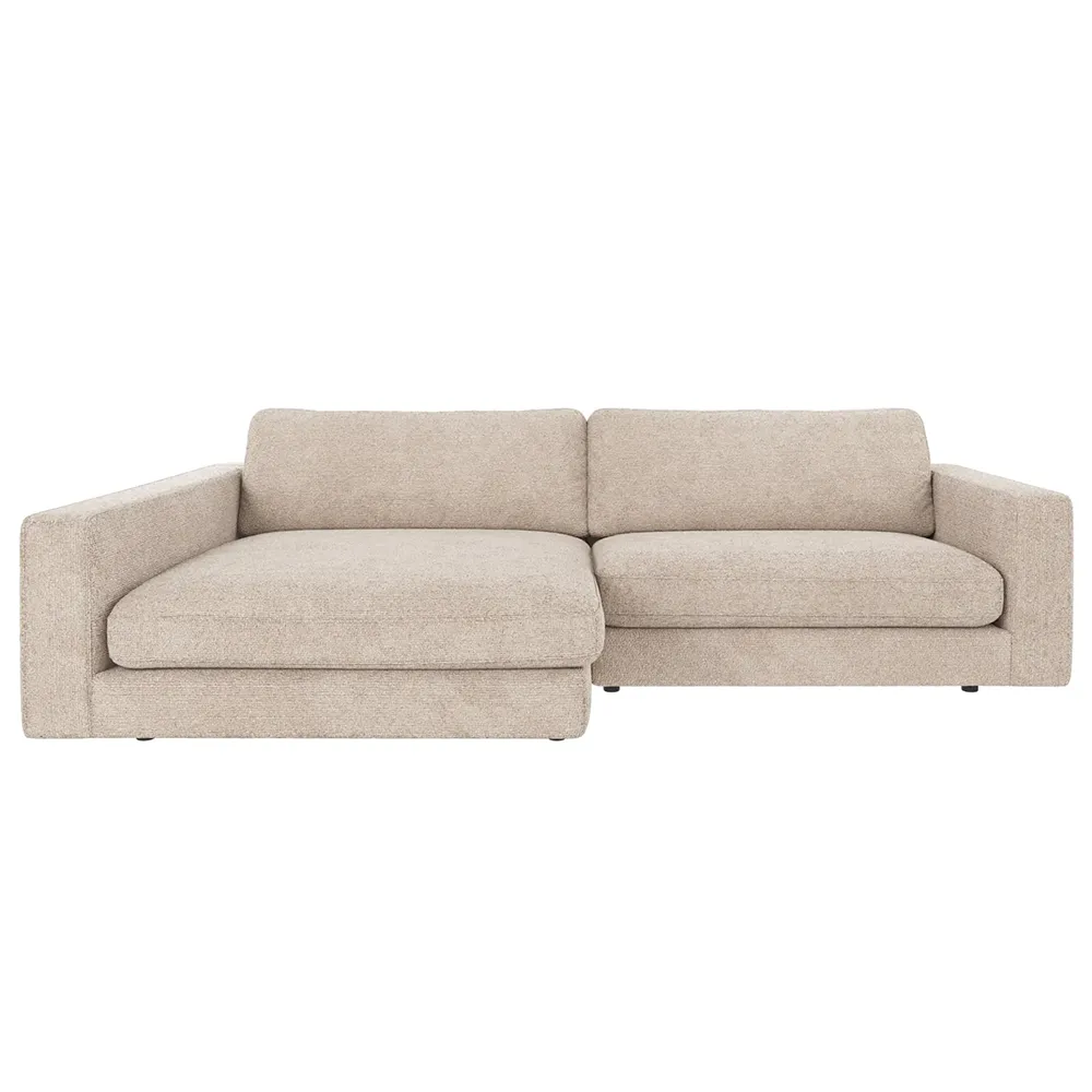 Duncan Sofa 3-Sitzer mit Chaiselongue links Stoff Robin hellgrau