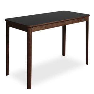 Sm131 Schreibtisch Nussbaum Öl/Schwarz Nano-Laminat 115X55X74Cm 