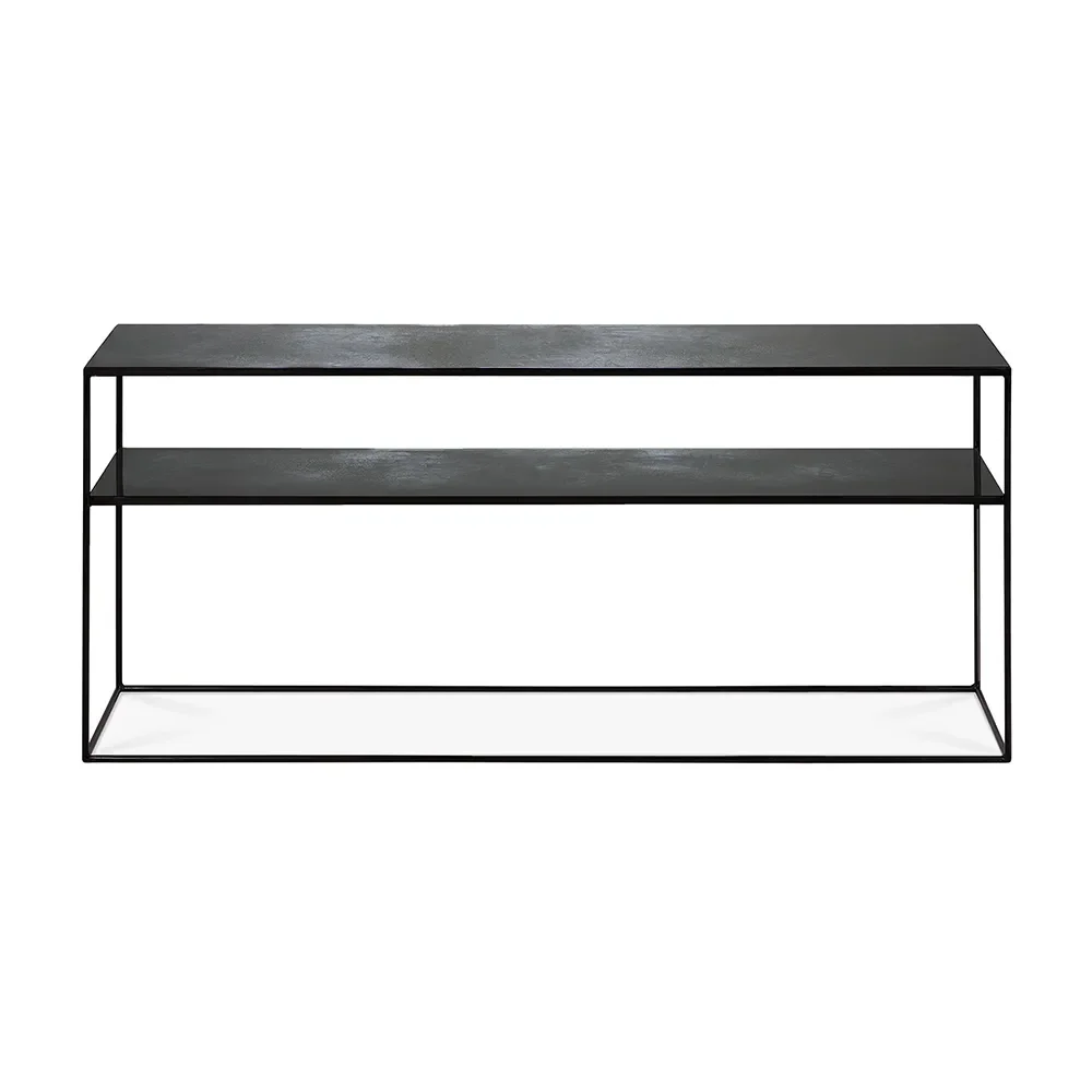 Aged Konsolentisch Holzkohle 36x160 cm